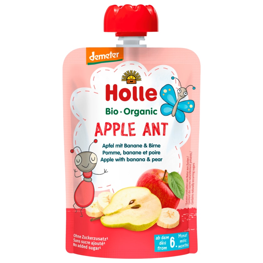 Holle Apple Ant Bio Apfel & Banane mit Birne 100g